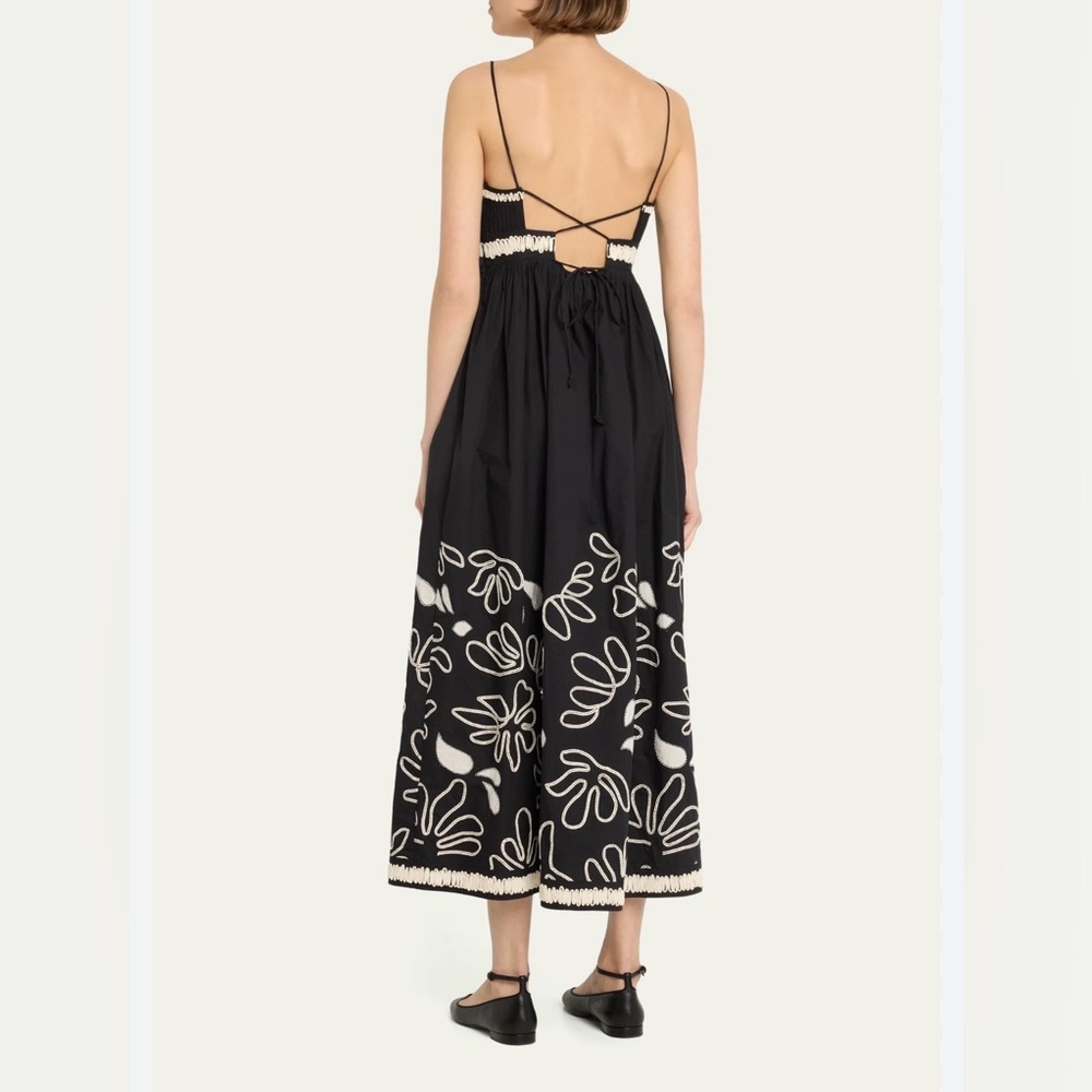 Ulla Johnson New Hollis Embroidered Cotton Long Dress Size 10 - Picture 6 of 16